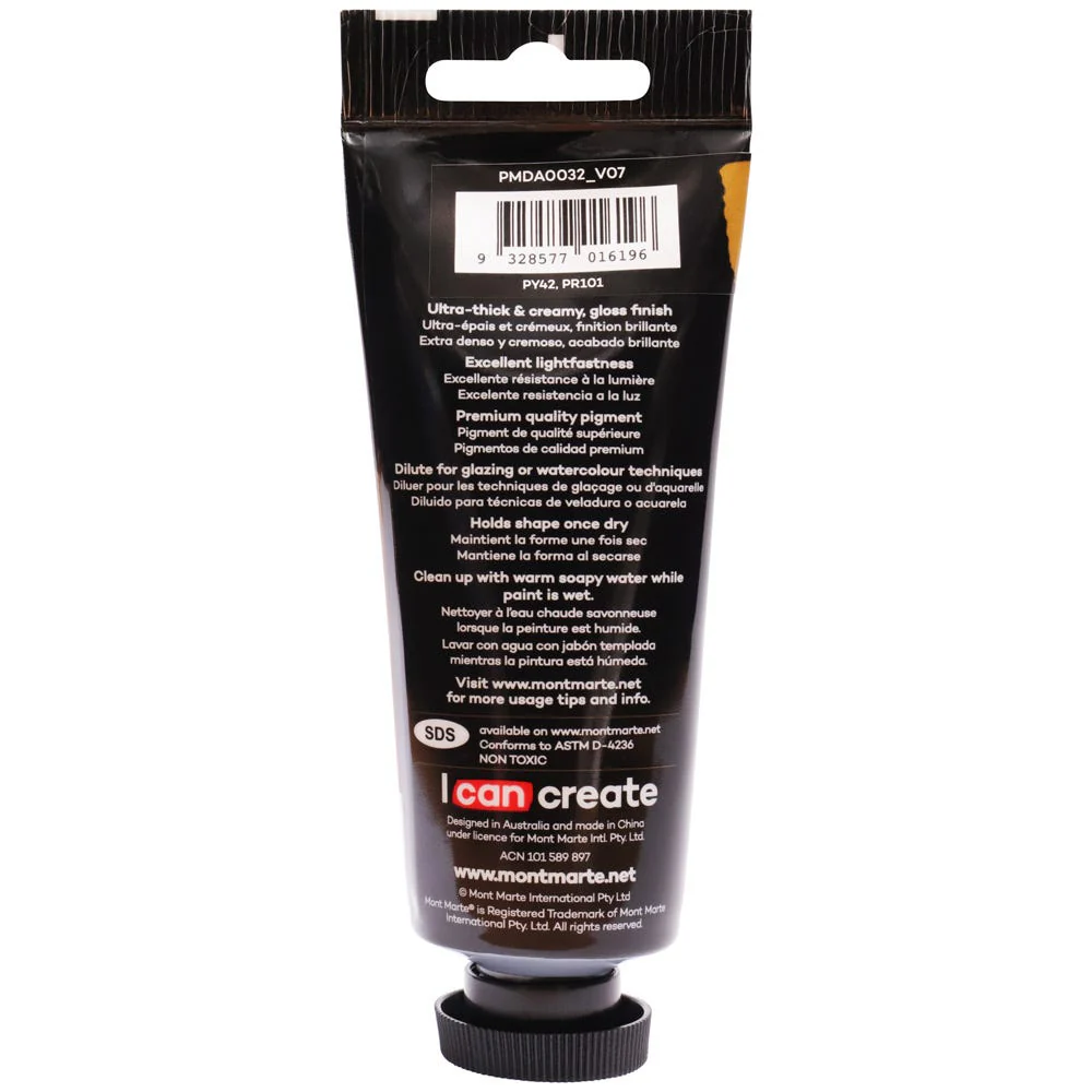 Dimension Acrylic Premium 75ml (2.5 US fl.oz) Tube - Raw Sienna - Image 3