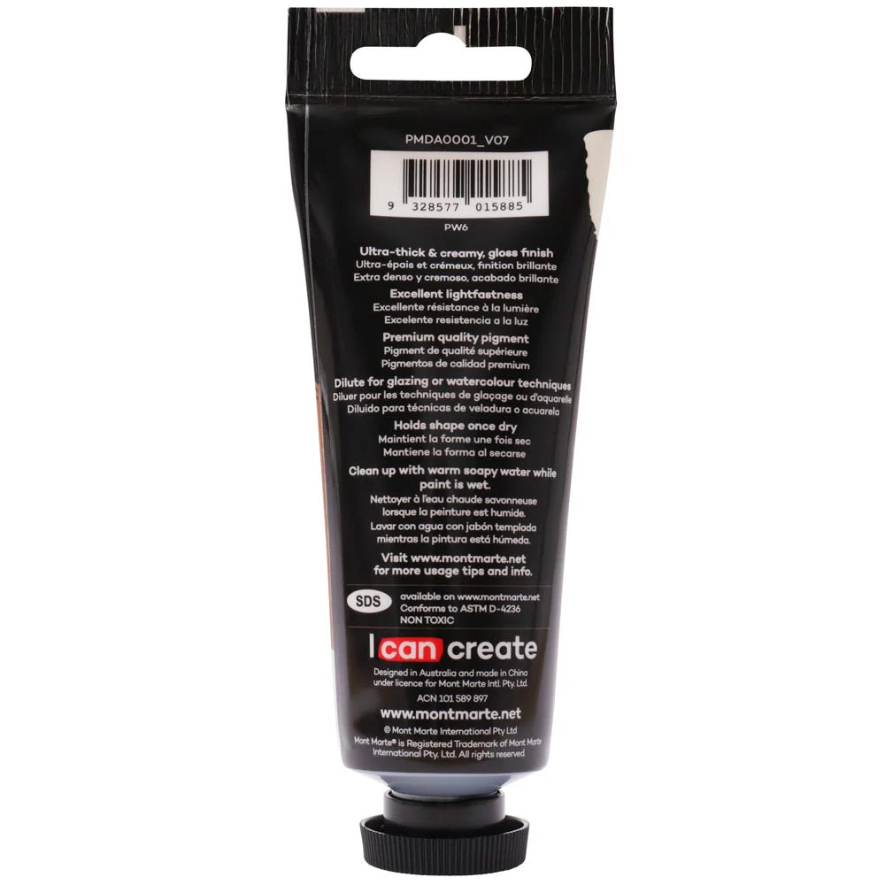 Dimension Acrylic Premium 75ml (2.5 US fl.oz) Tube - Titanium White - Image 2