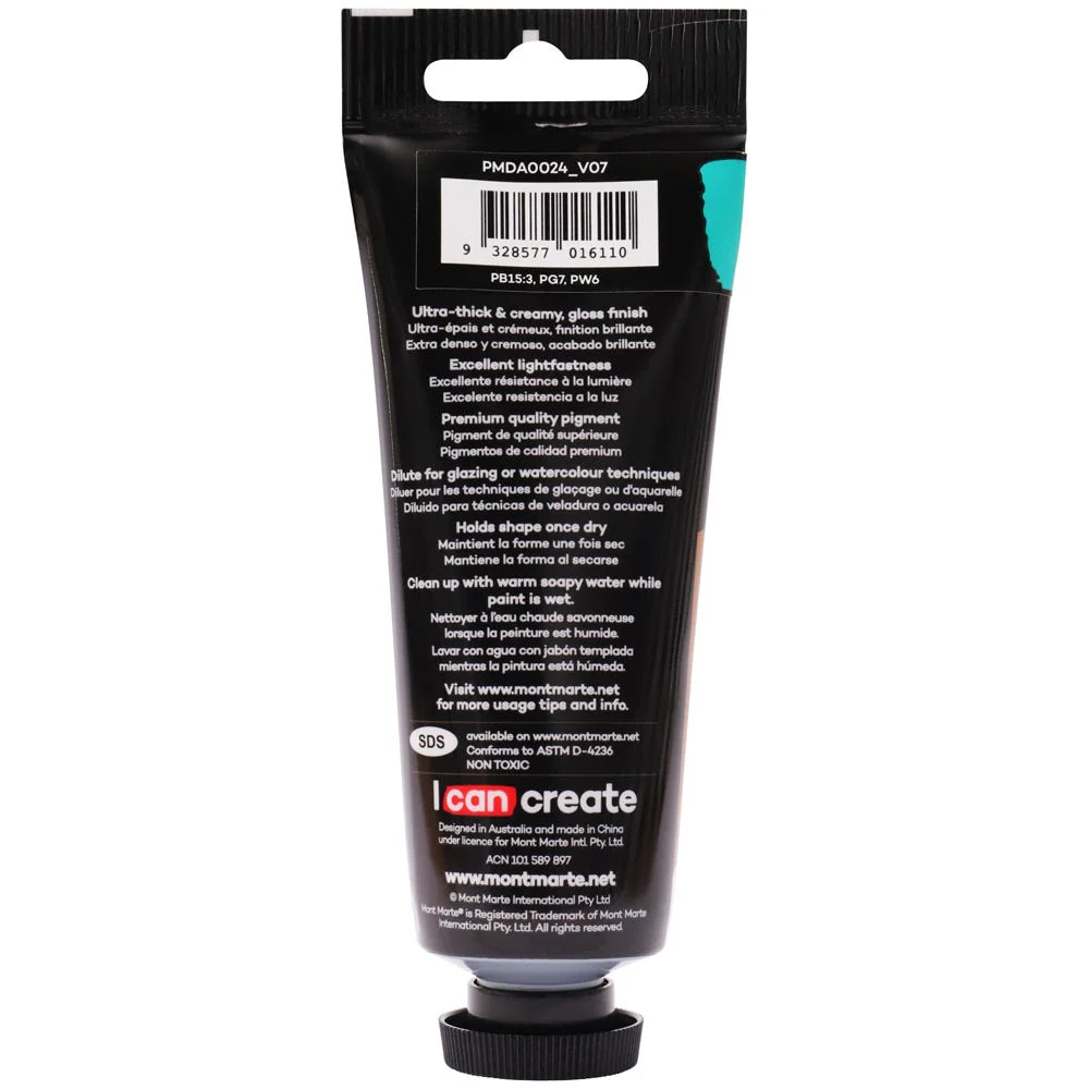 Dimension Acrylic Premium 75ml (2.5 US fl.oz) Tube - Turquoise - Image 3