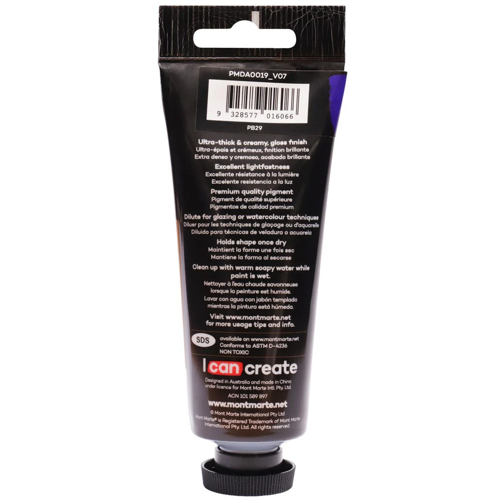 Dimension Acrylic Premium 75ml (2.5 US fl.oz) Tube - Ultramarine Blue - Image 3