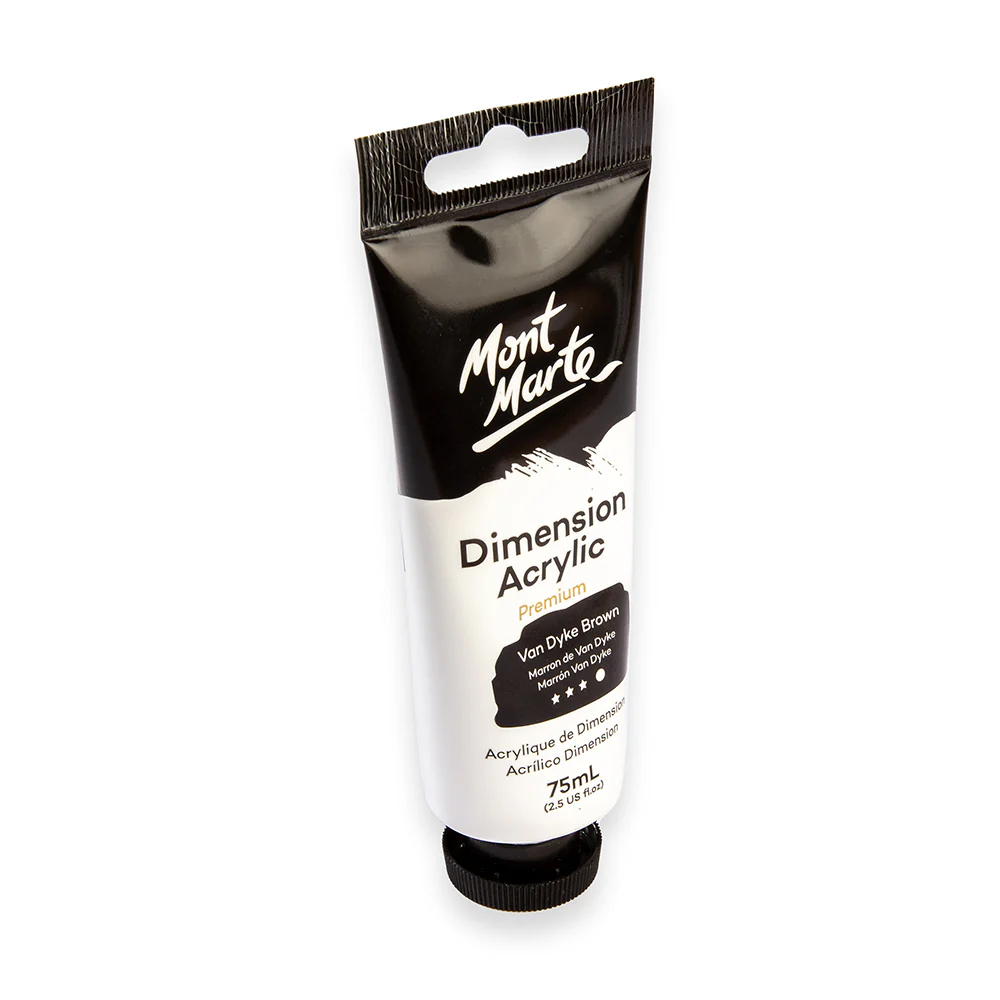 Dimension Acrylic Premium 75ml (2.5 US fl.oz) Tube - Van Dyke Brown - Image 3