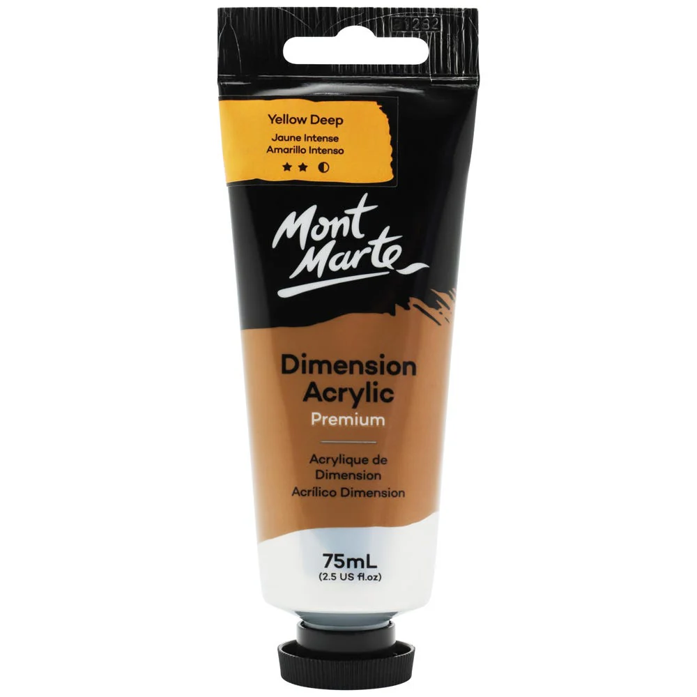 Dimension Acrylic Premium 75ml (2.5 US fl.oz) Tube - Yellow Deep