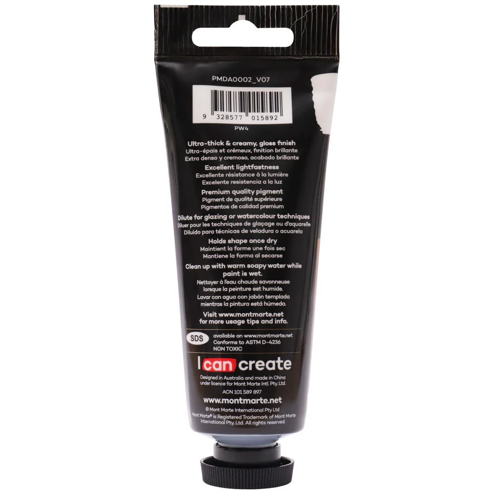 Dimension Acrylic Premium 75ml (2.5 US fl.oz) Tube - Zinc White - Image 2