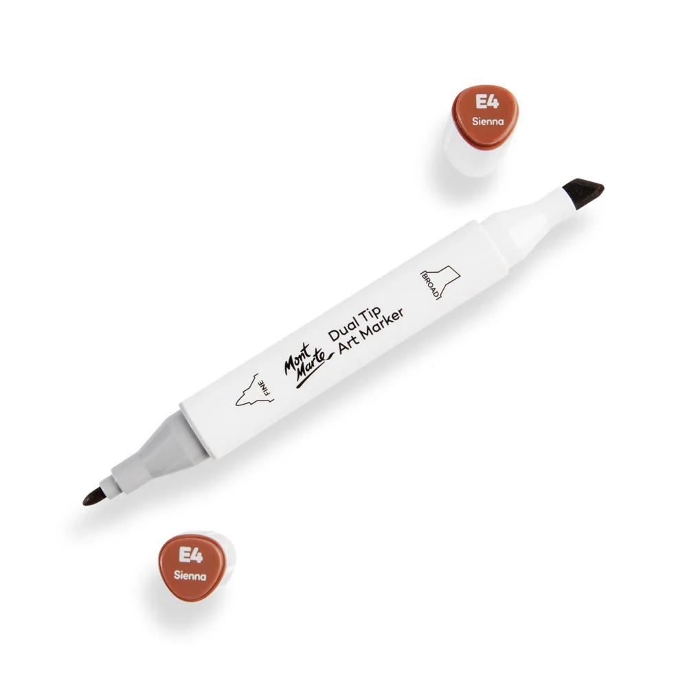 Dual Tip Art Marker Premium - Sienna E4