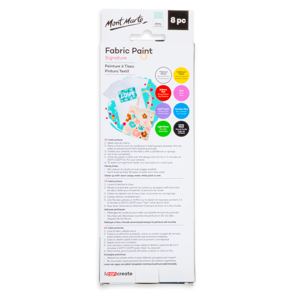 Fabric Paint Set Signature 8pc x 20ml (0.7 US fl.oz) - Image 3