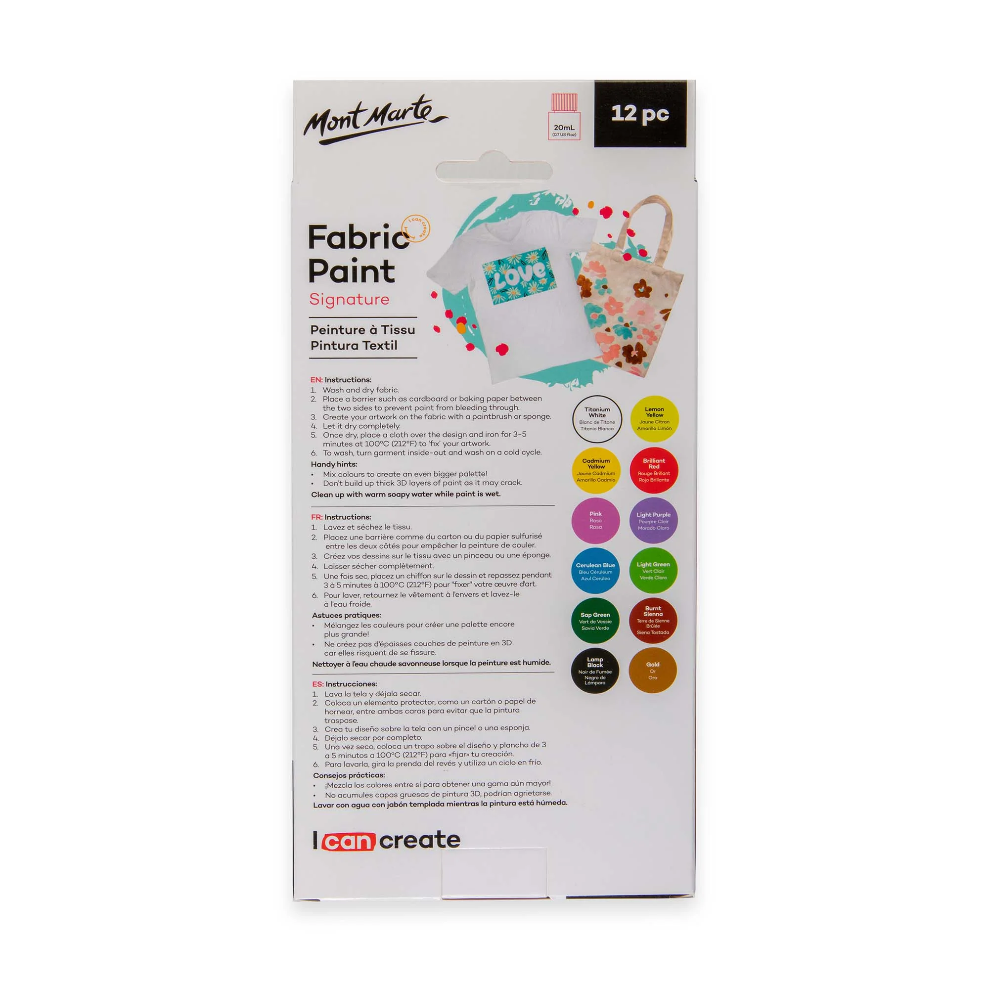 Fabric Paint Signature 12pc x 20ml (0.7 US fl.oz) - Image 4