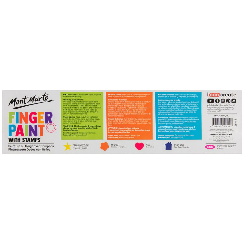 Finger Paints With Stamps 4pc - Image 3