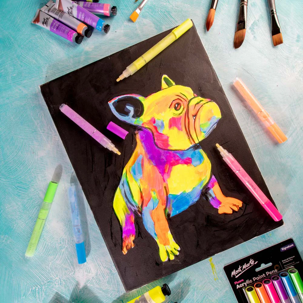 Fluoro Acrylic Paint Pens Signature 6pc - Image 9