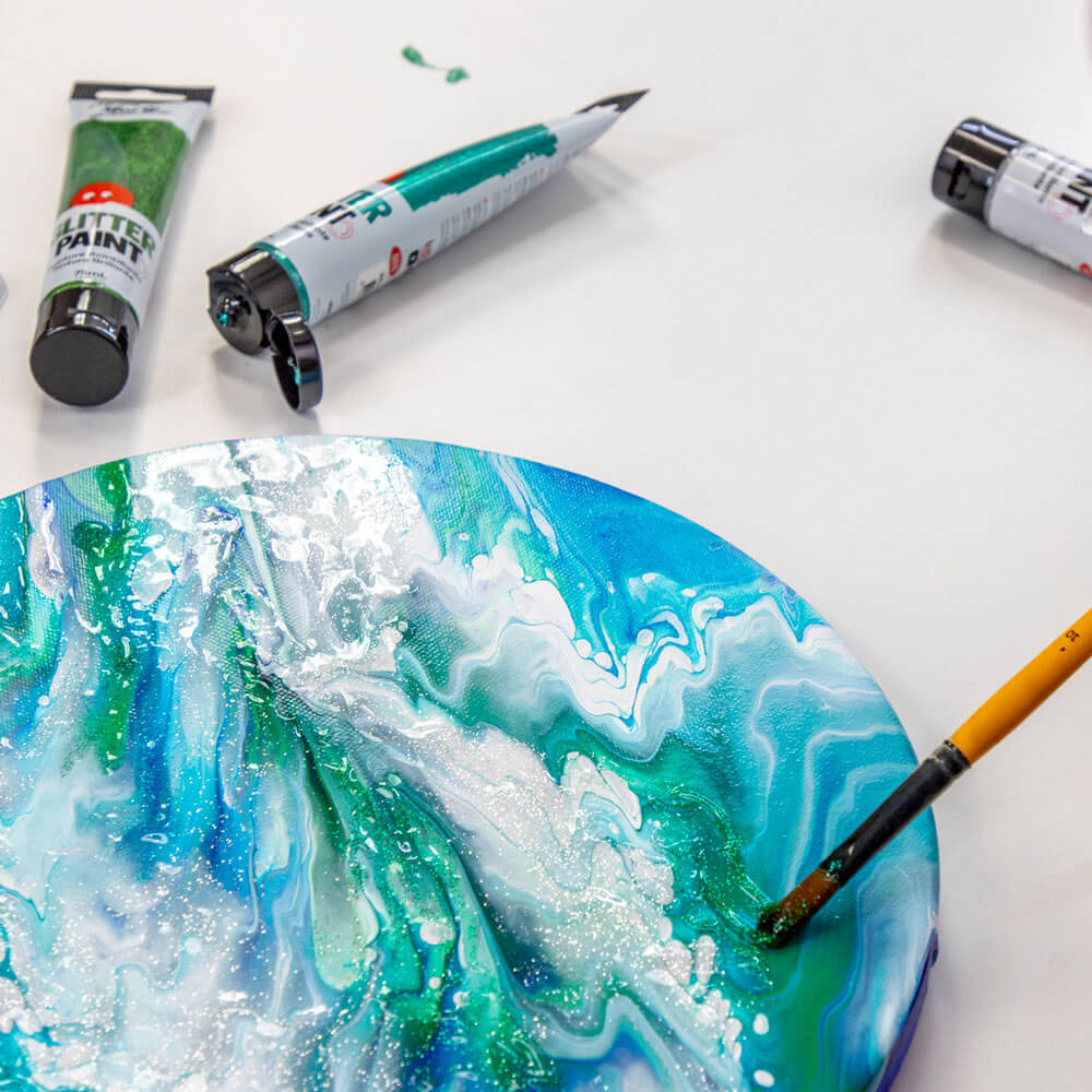 Glitter Paint 75ml (2.5 US fl.oz) - Turquoise - Image 4