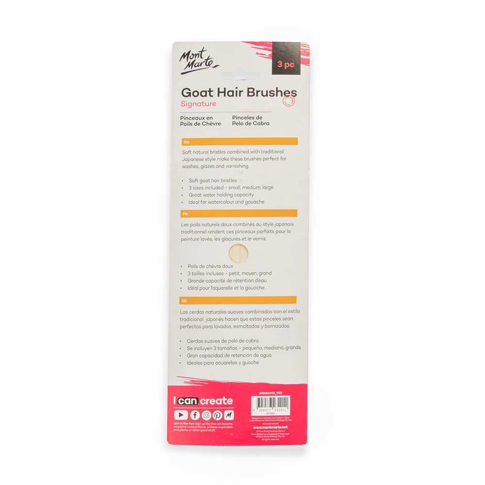 Goat Hair Brushes Signature 3pc - Image 4