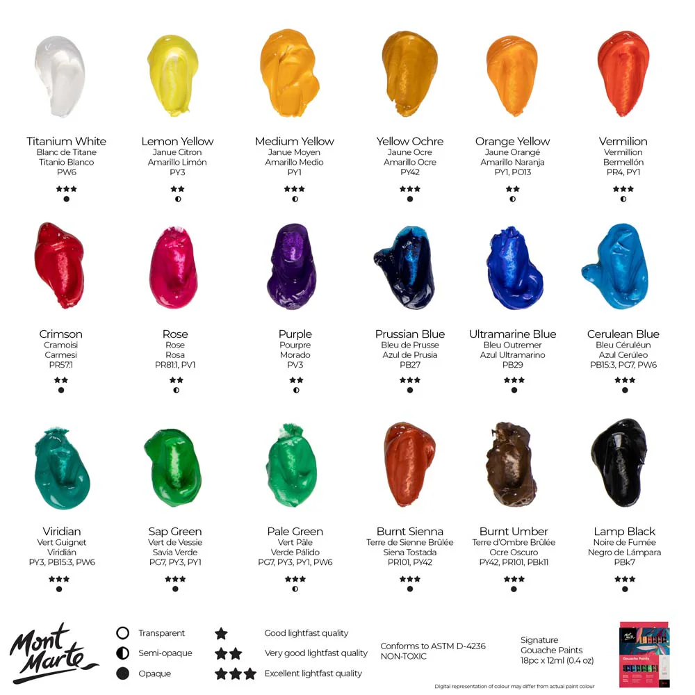 Gouache Paints Signature 18pc x 12ml (0.4 US fl.oz) - Image 11