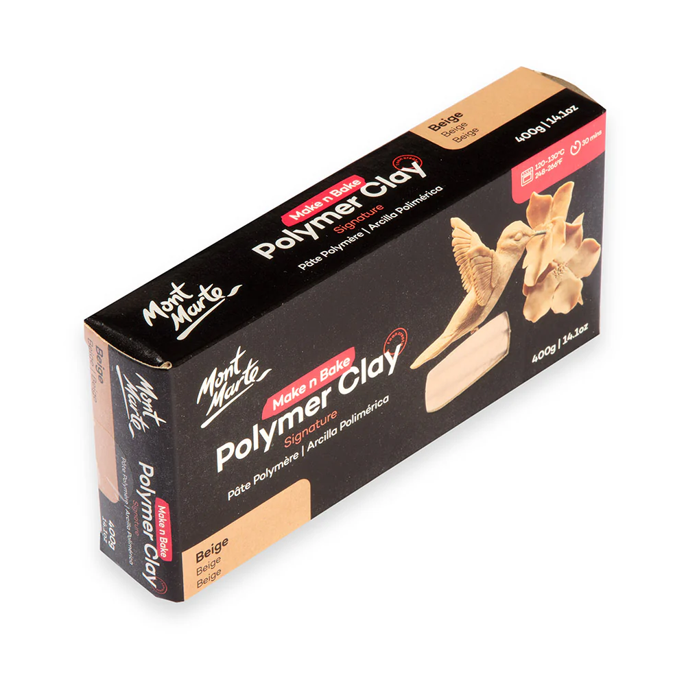 Make n Bake Polymer Clay Signature 400g (14.1oz) - Beige - Image 3