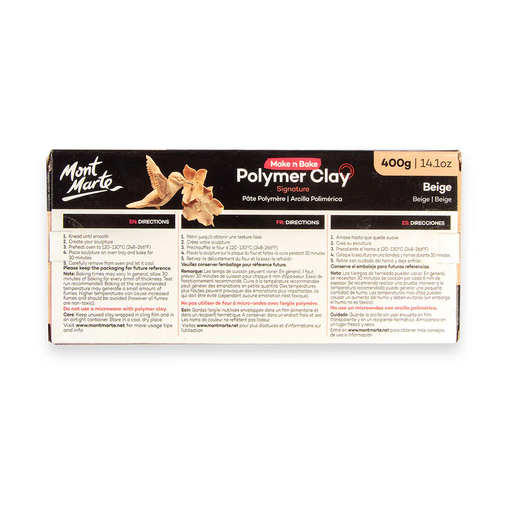 Make n Bake Polymer Clay Signature 400g (14.1oz) - Beige - Image 4