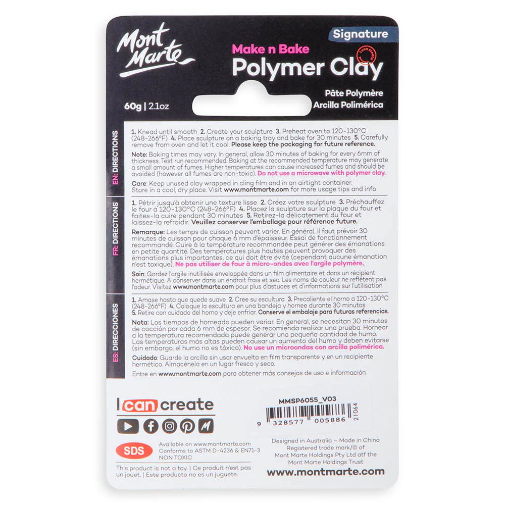 Make n Bake Polymer Clay Signature 60g (2.1oz) - Beige - Image 3