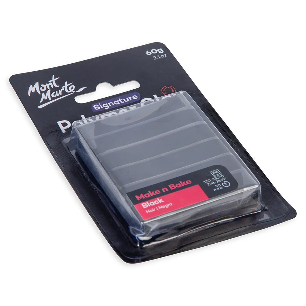 Make n Bake Polymer Clay Signature 60g (2.1oz) - Black - Image 2
