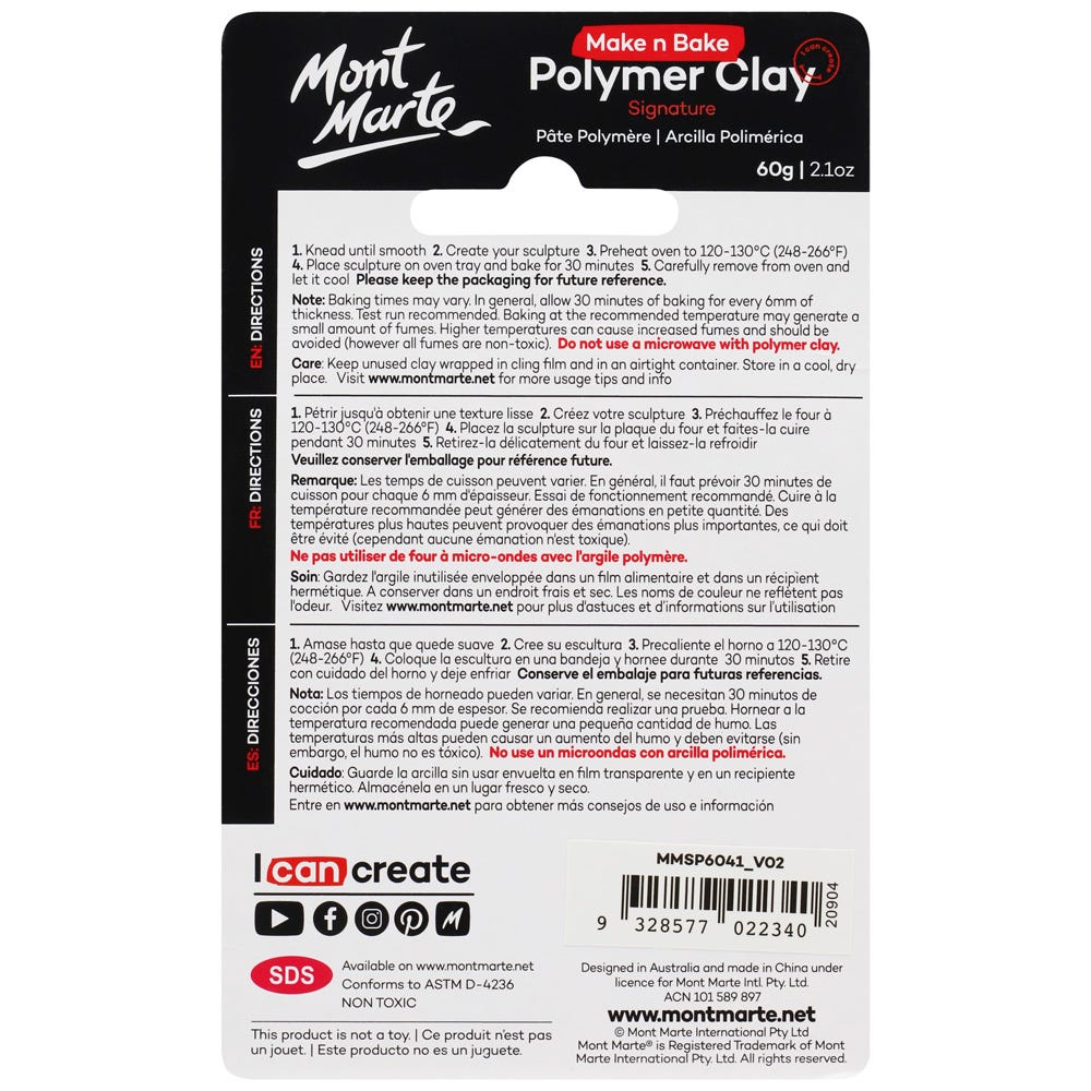 Make n Bake Polymer Clay Signature 60g (2.1oz) - Cerise - Image 2