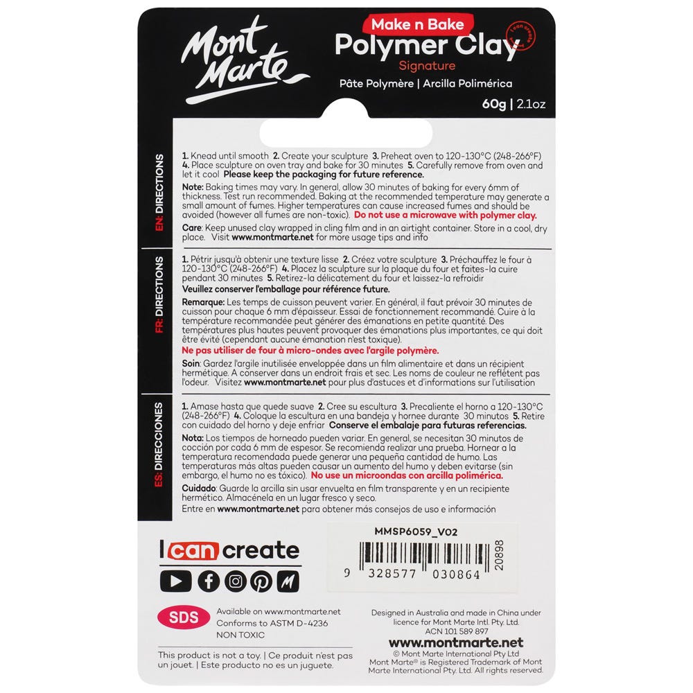 Make n Bake Polymer Clay Signature 60g (2.1oz) - Chrome - Image 2