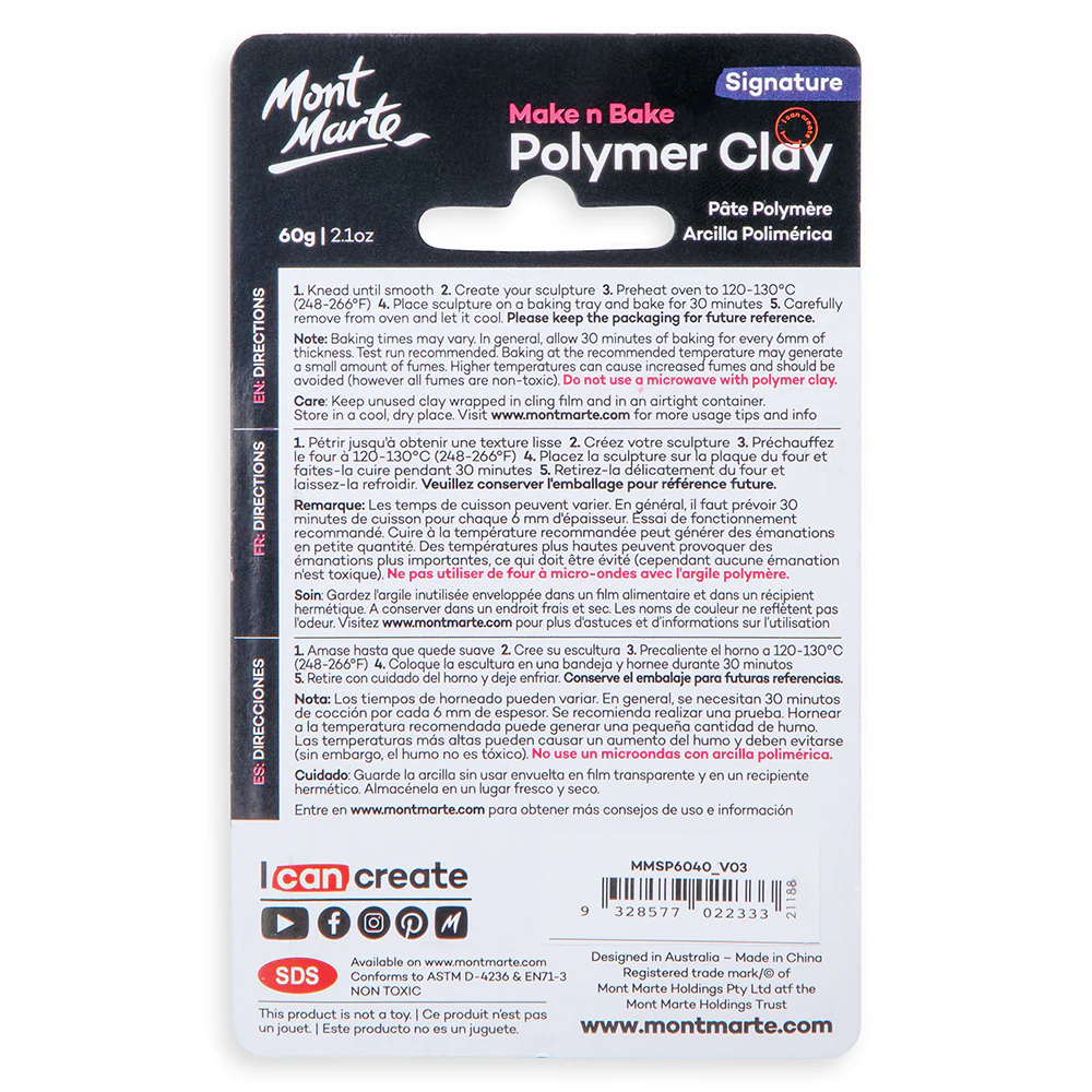 Make n Bake Polymer Clay Signature 60g (2.1oz) - Dusty Pink - Image 4