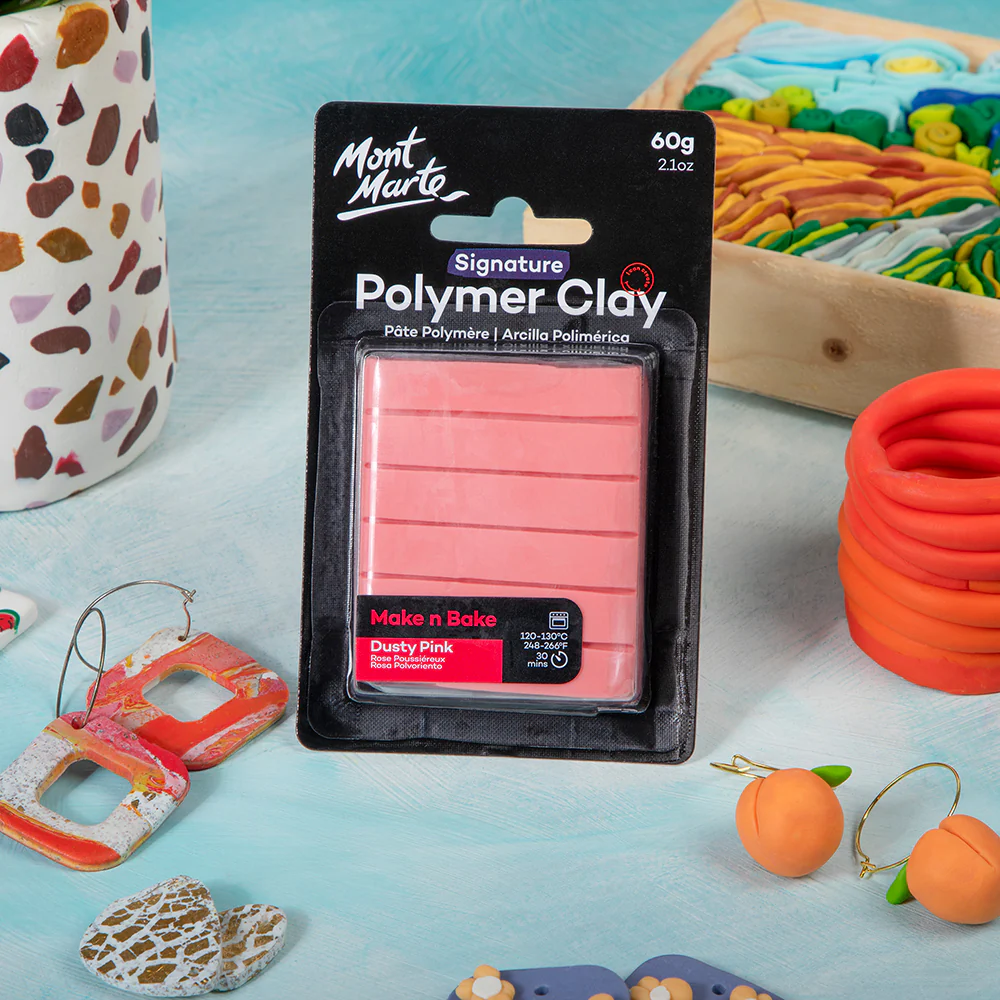 Make n Bake Polymer Clay Signature 60g (2.1oz) - Dusty Pink - Image 7