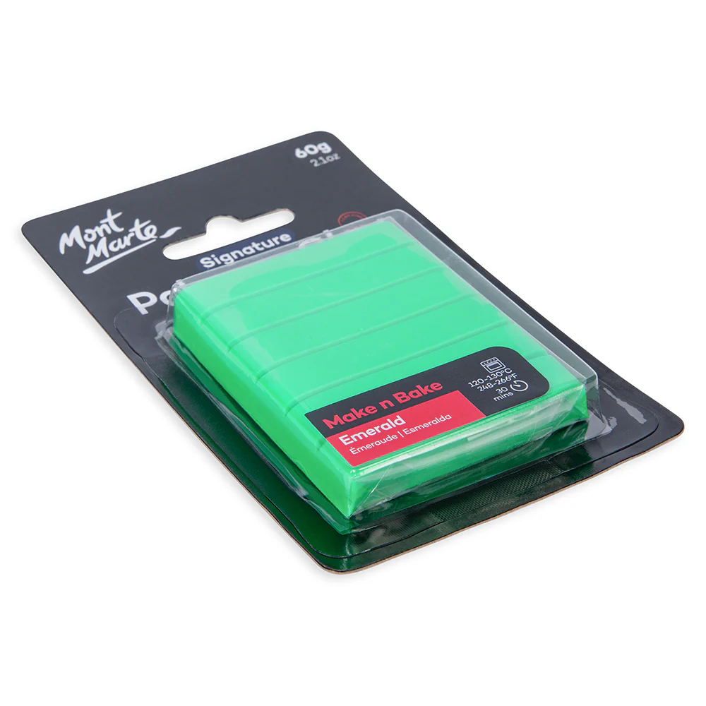 Make n Bake Polymer Clay Signature 60g (2.1oz) - Emerald - Image 3