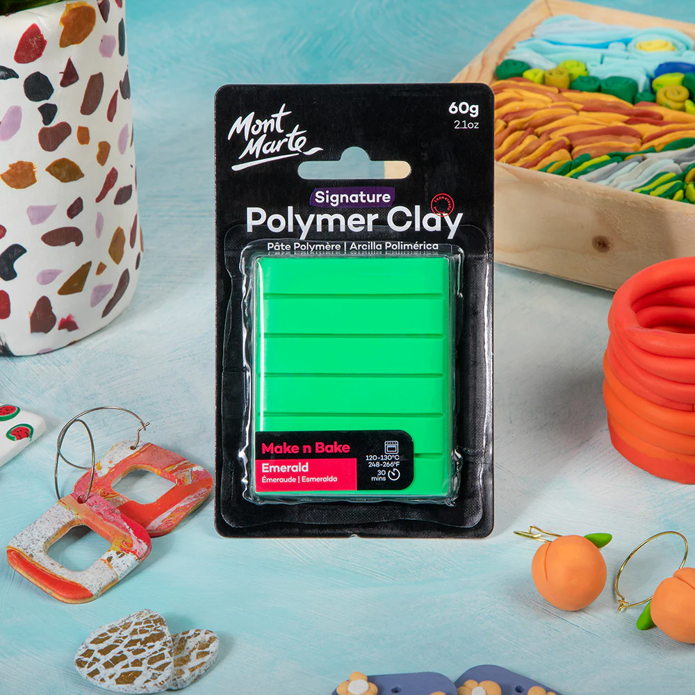 Make n Bake Polymer Clay Signature 60g (2.1oz) - Emerald - Image 7