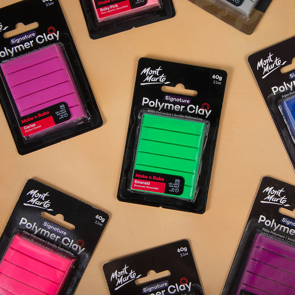 Make n Bake Polymer Clay Signature 60g (2.1oz) - Emerald - Image 8