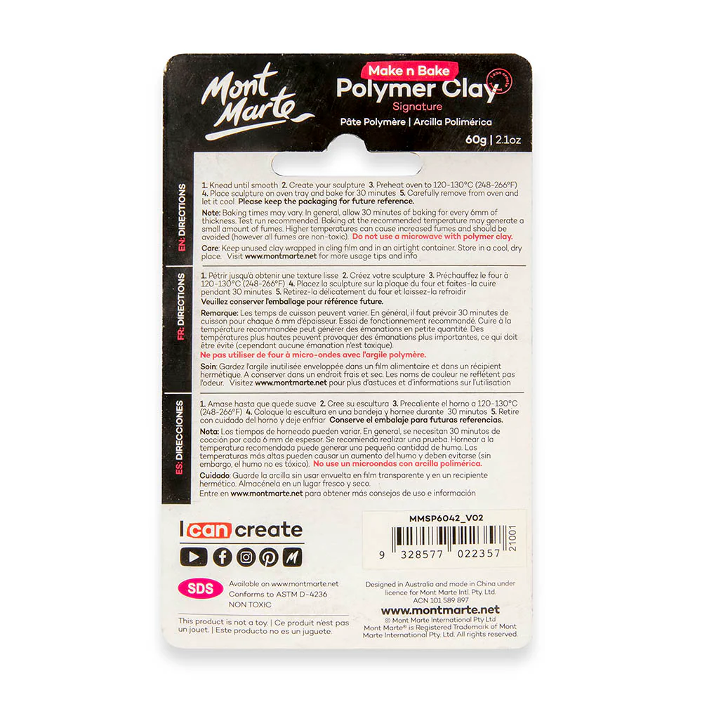 Make n Bake Polymer Clay Signature 60g (2.1oz) - Fluoro Pink - Image 2