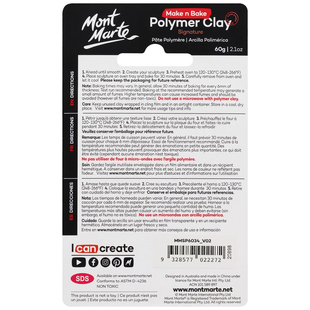 Make n Bake Polymer Clay Signature 60g (2.1oz) - Lilac - Image 2