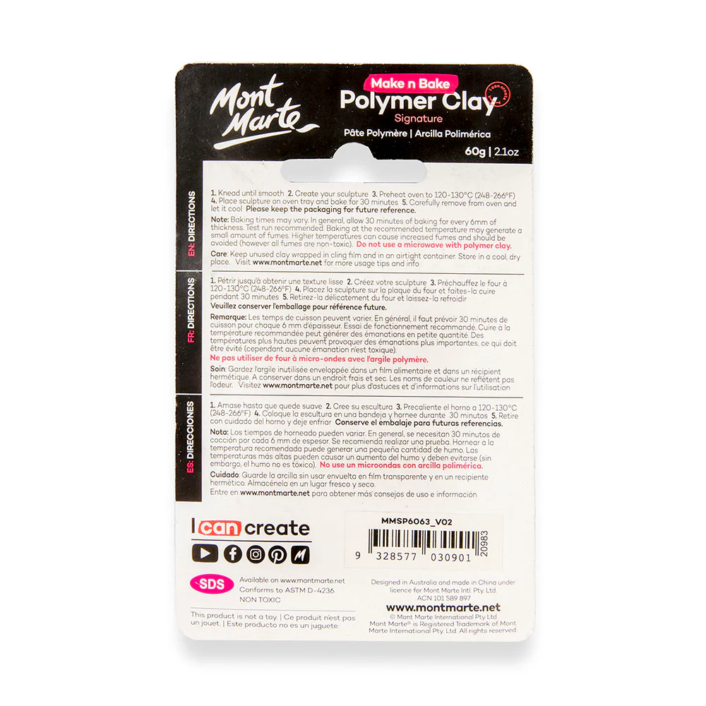 Make n Bake Polymer Clay Signature 60g (2.1oz) - Metallic Blue - Image 2