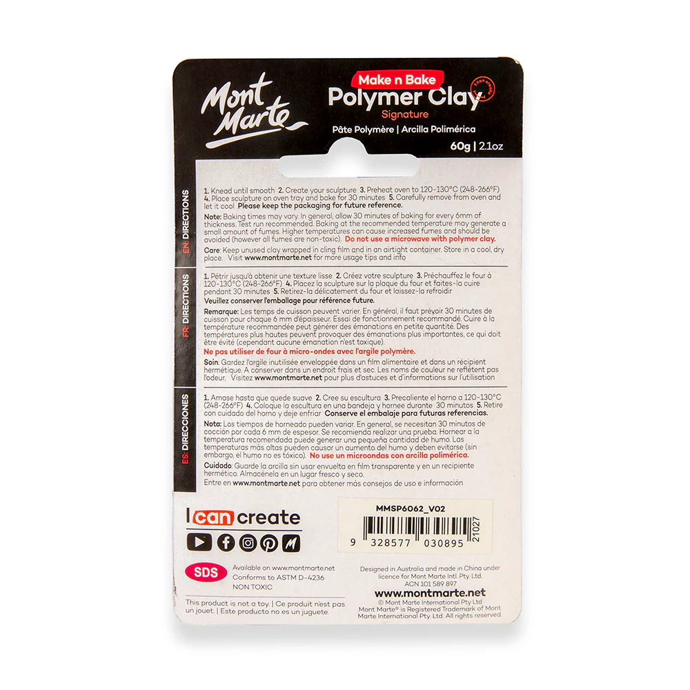 Make n Bake Polymer Clay Signature 60g (2.1oz) - Metallic Mauve - Image 2