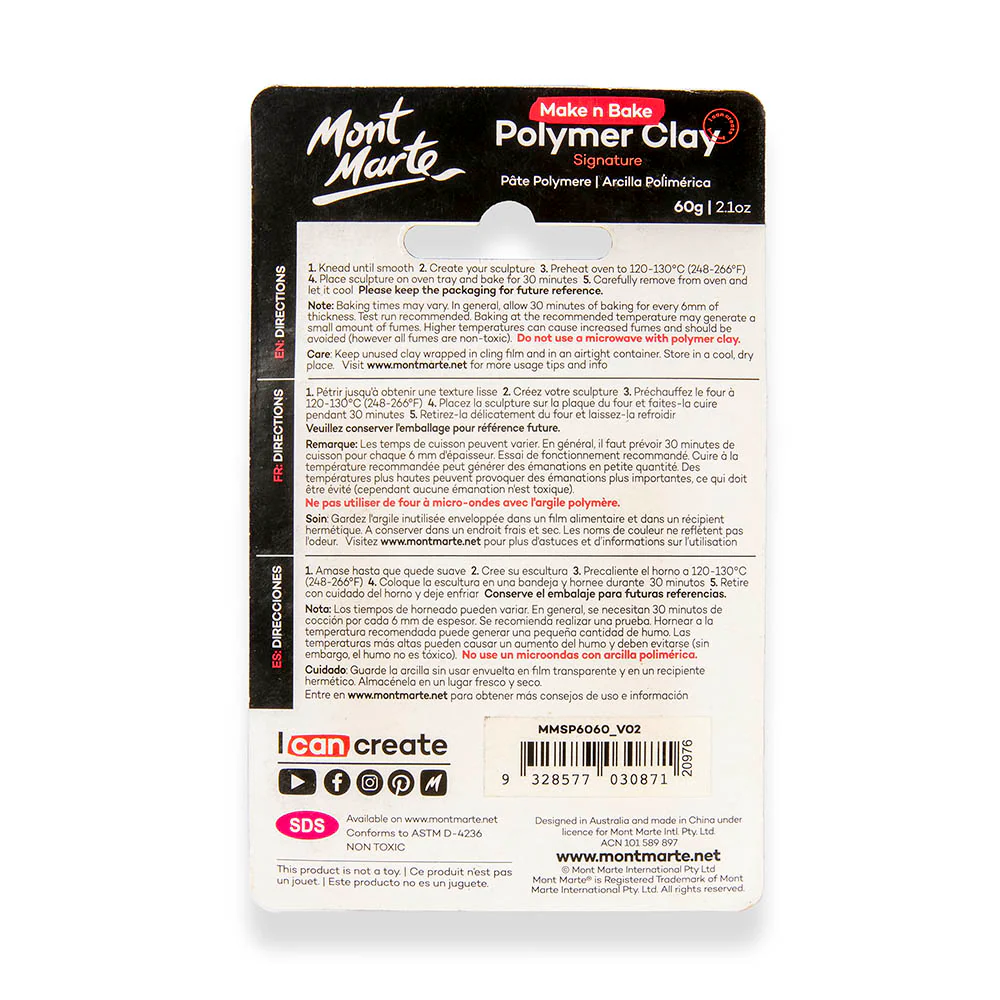 Make n Bake Polymer Clay Signature 60g (2.1oz) - Metallic Red - Image 2