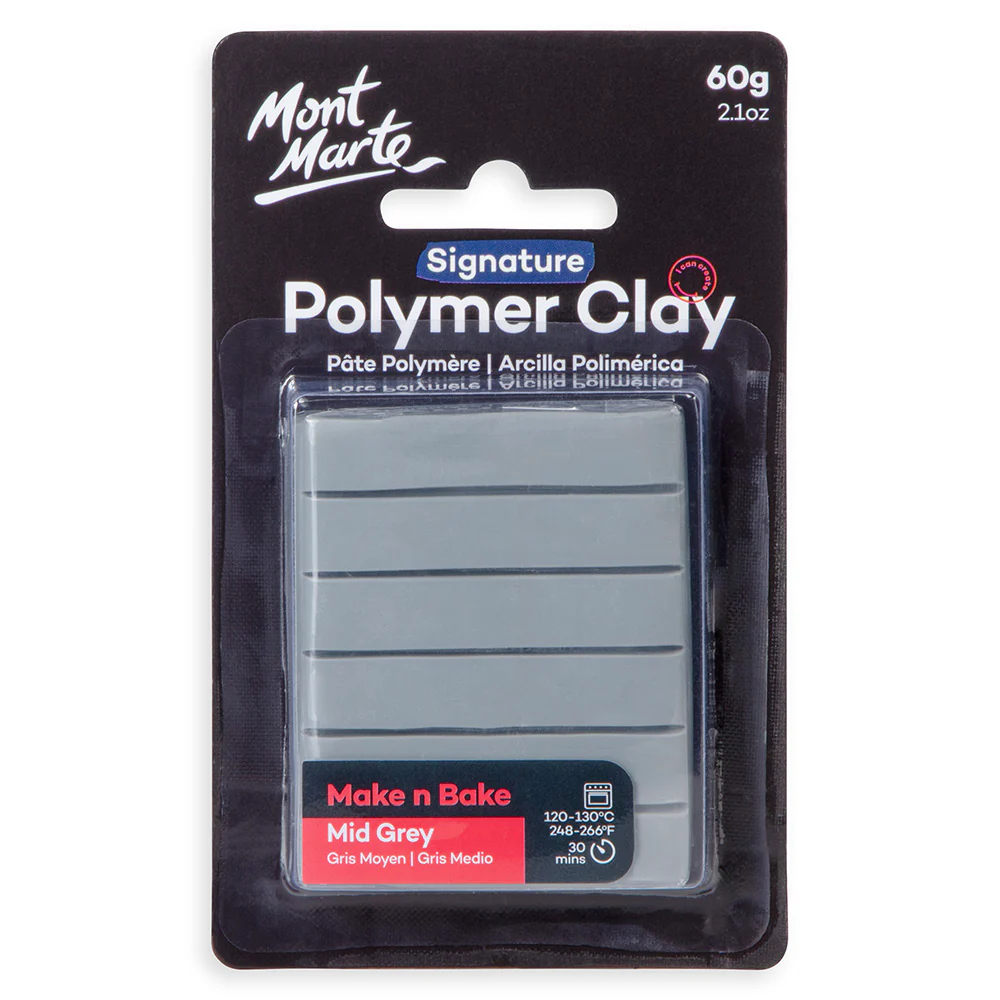 Make n Bake Polymer Clay Signature 60g (2.1oz) - Mid Grey