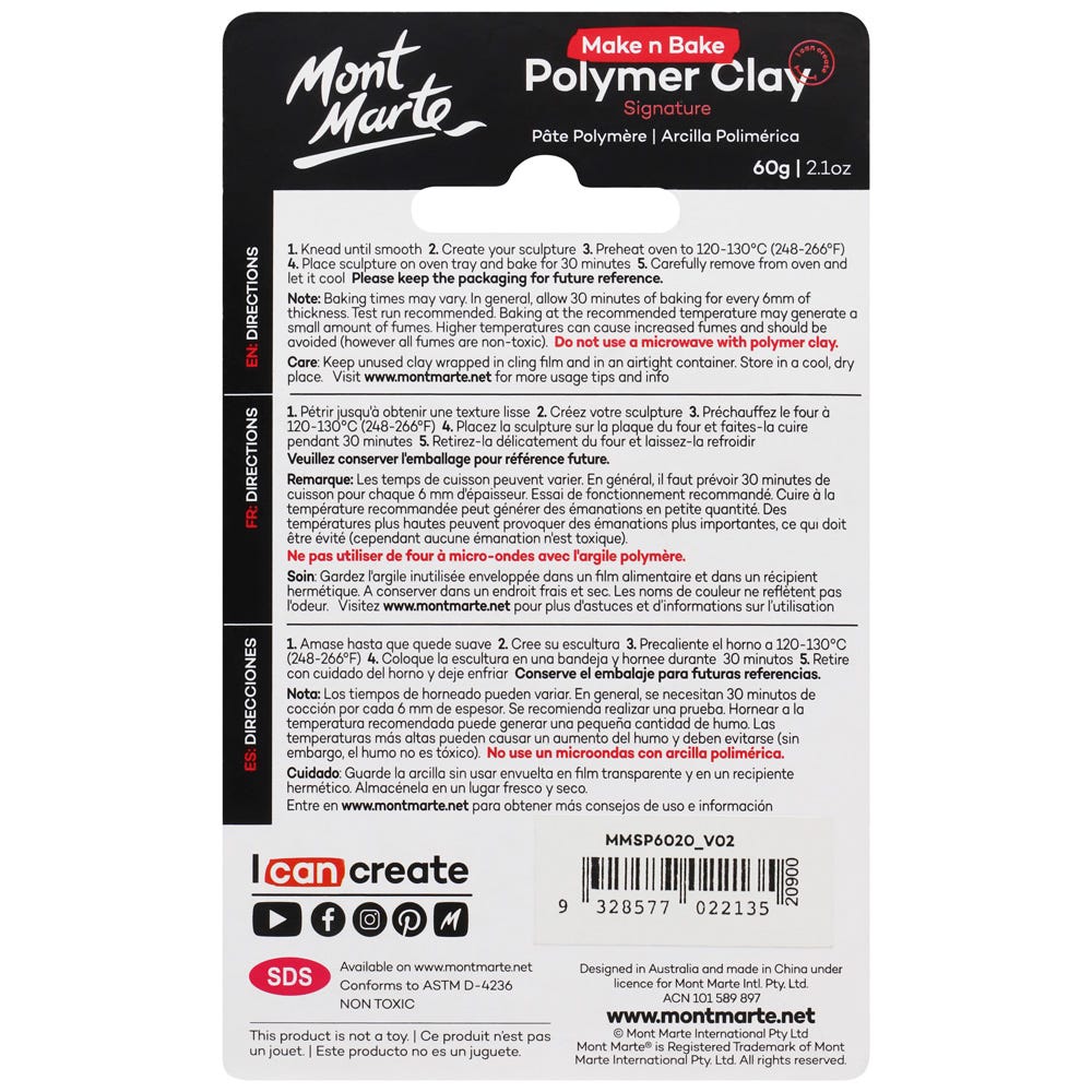 Make n Bake Polymer Clay Signature 60g (2.1oz) - Mint Green - Image 2