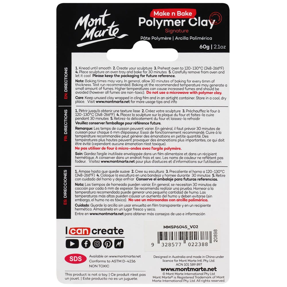 Make n Bake Polymer Clay Signature 60g (2.1oz) - Pale Pink - Image 2