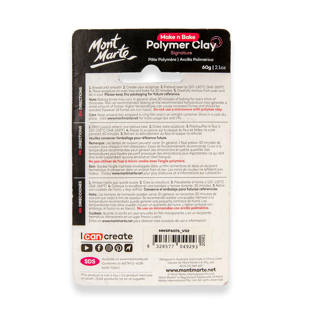 Make n Bake Polymer Clay Signature 60g (2.1oz) - Pastel Lilac - Image 2