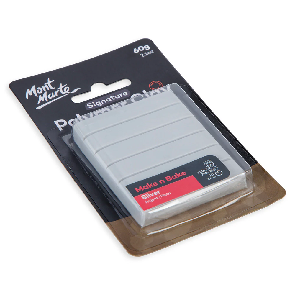 Make n Bake Polymer Clay Signature 60g (2.1oz) - Silver - Image 2