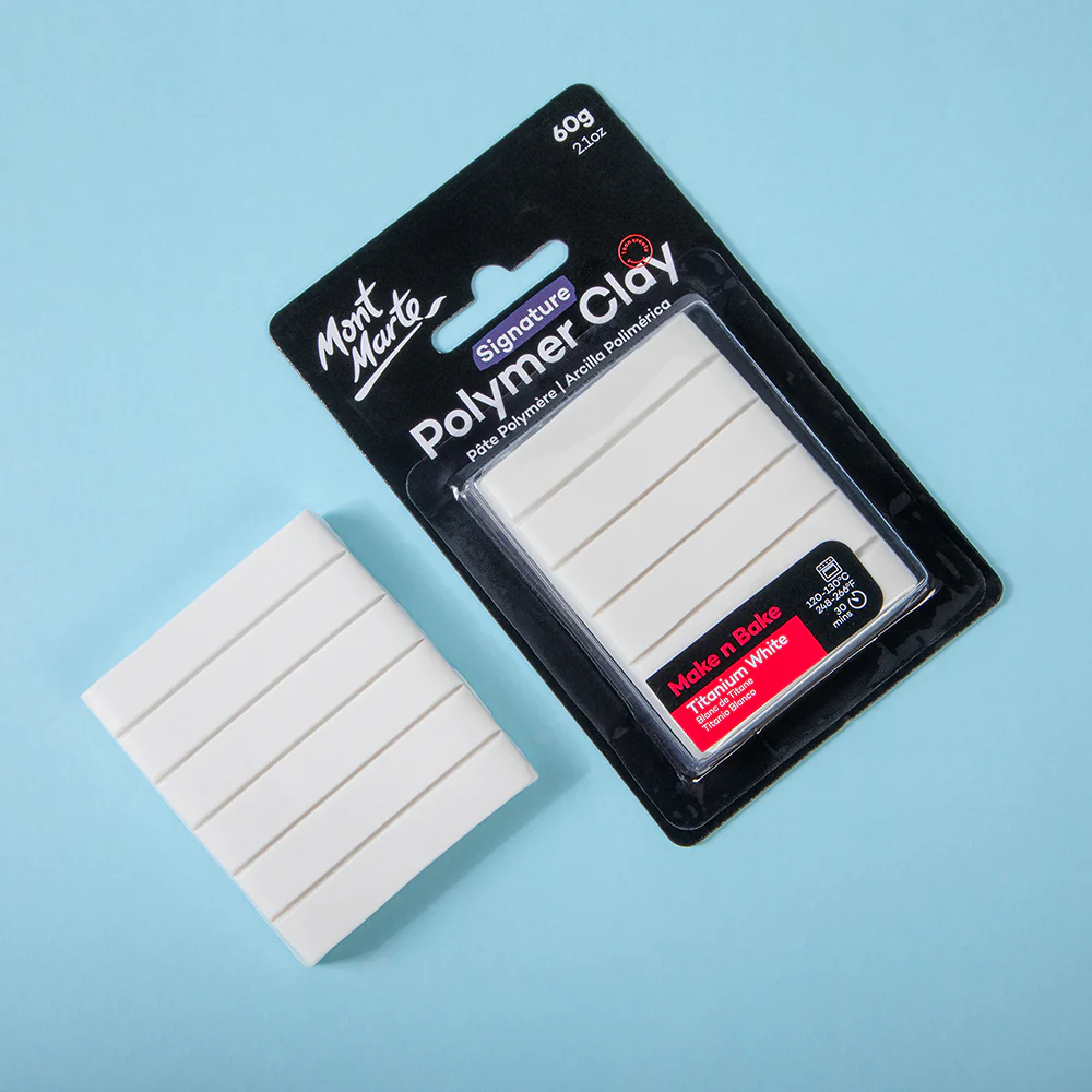 Make n Bake Polymer Clay Signature 60g (2.1oz) - Titanium White - Image 2