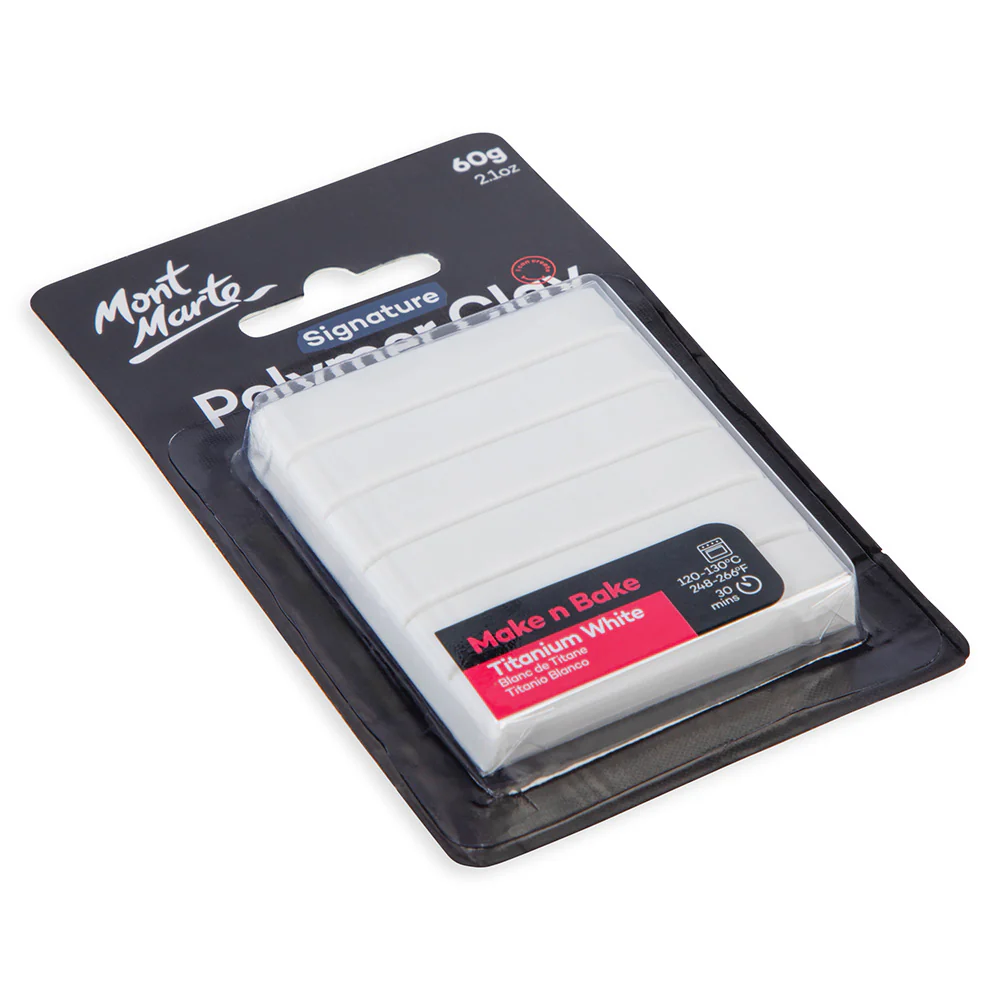 Make n Bake Polymer Clay Signature 60g (2.1oz) - Titanium White - Image 3