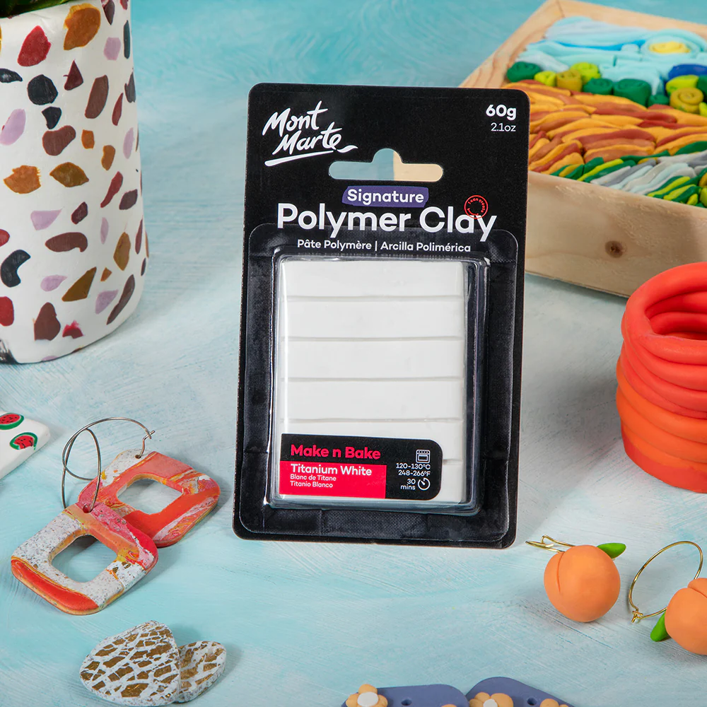 Make n Bake Polymer Clay Signature 60g (2.1oz) - Titanium White - Image 7