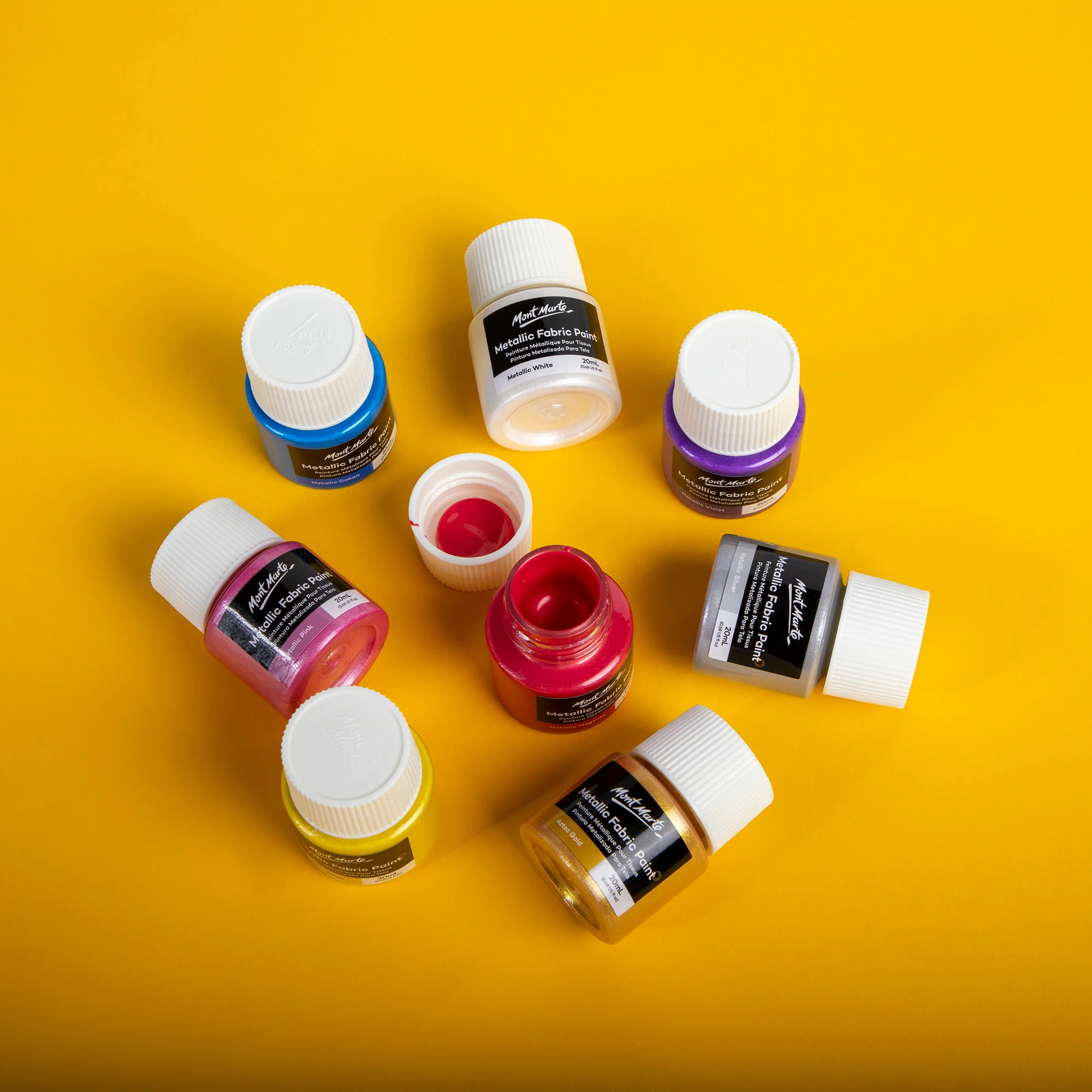 Metallic Fabric Paints Signature 8pc x 20ml - Image 11