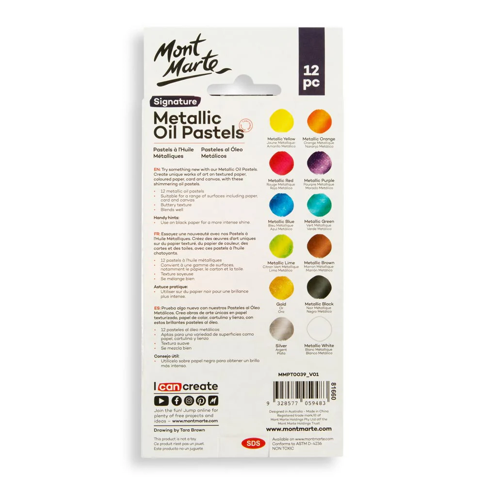 Metallic Oil Pastels Signature 12pc - Image 5