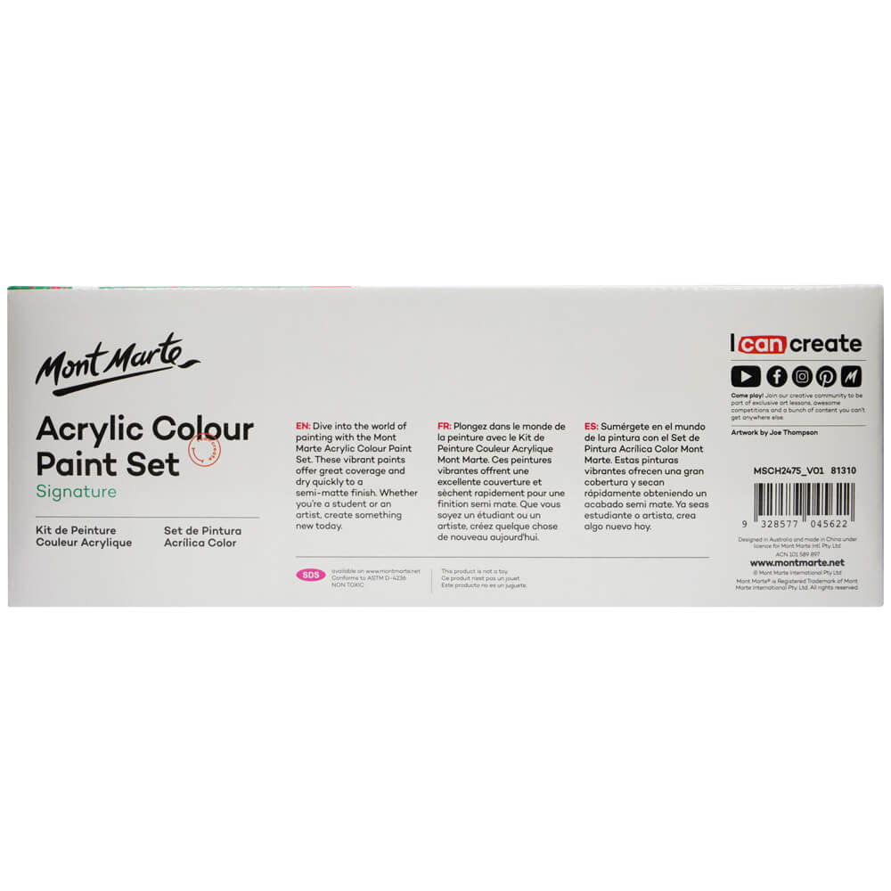 Acrylic Colour Paint Set Signature 24pc x 75ml (2.5 US fl.oz) - Image 2