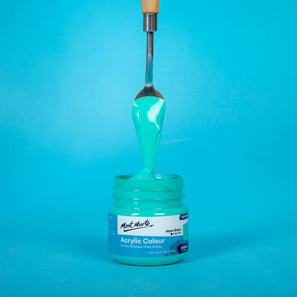 Acrylic Colour Paint Signature 100ml (3.4 US fl.oz) - Aqua Green - Image 2