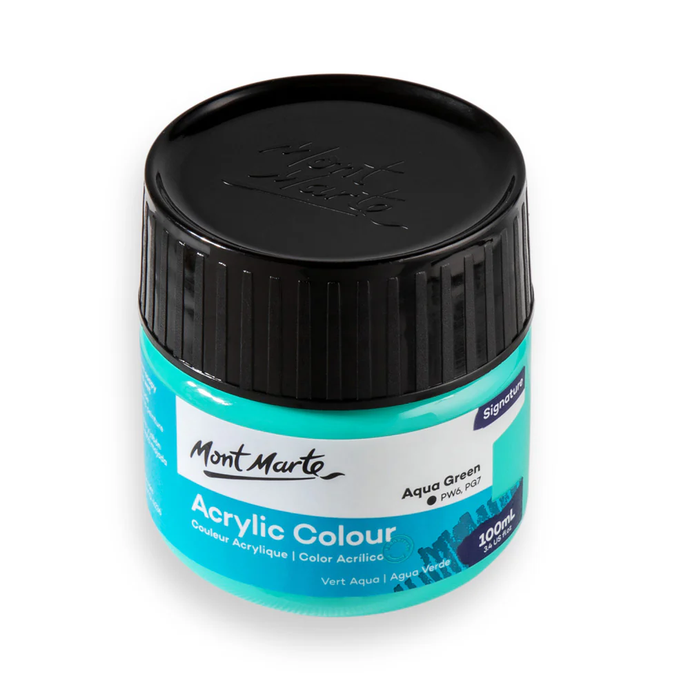 Acrylic Colour Paint Signature 100ml (3.4 US fl.oz) - Aqua Green - Image 3