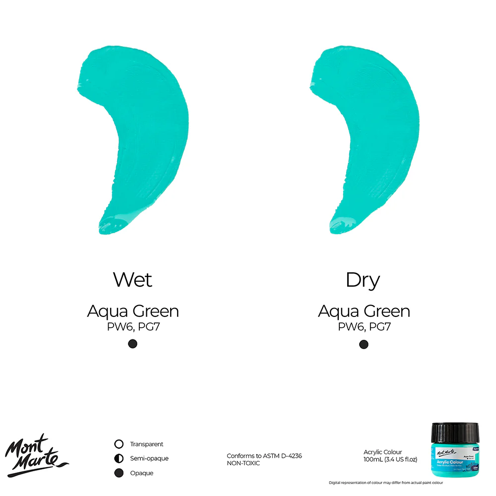 Acrylic Colour Paint Signature 100ml (3.4 US fl.oz) - Aqua Green - Image 9