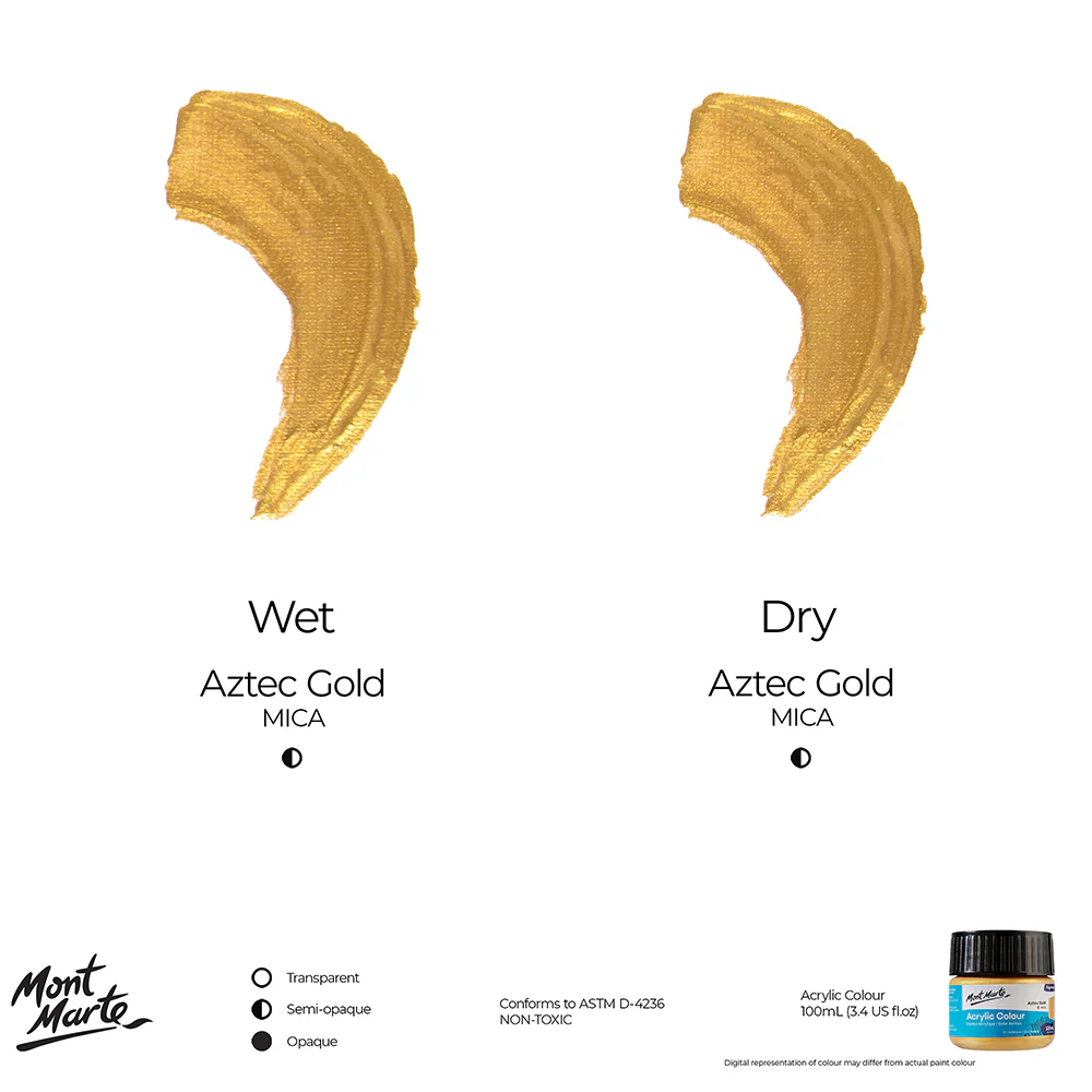 Acrylic Colour Paint Signature 100ml (3.4 US fl.oz) - Aztec Gold - Image 8