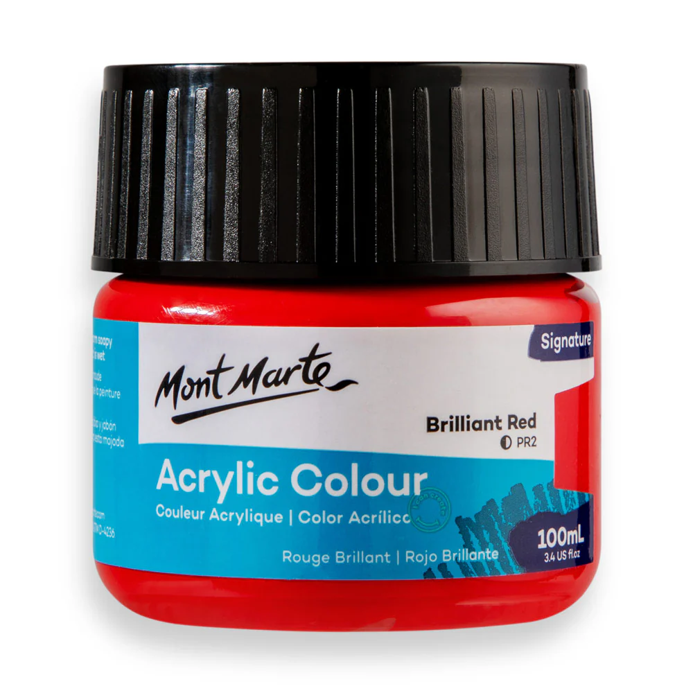 Acrylic Colour Paint Signature 100ml (3.4 US fl.oz) - Brilliant Red