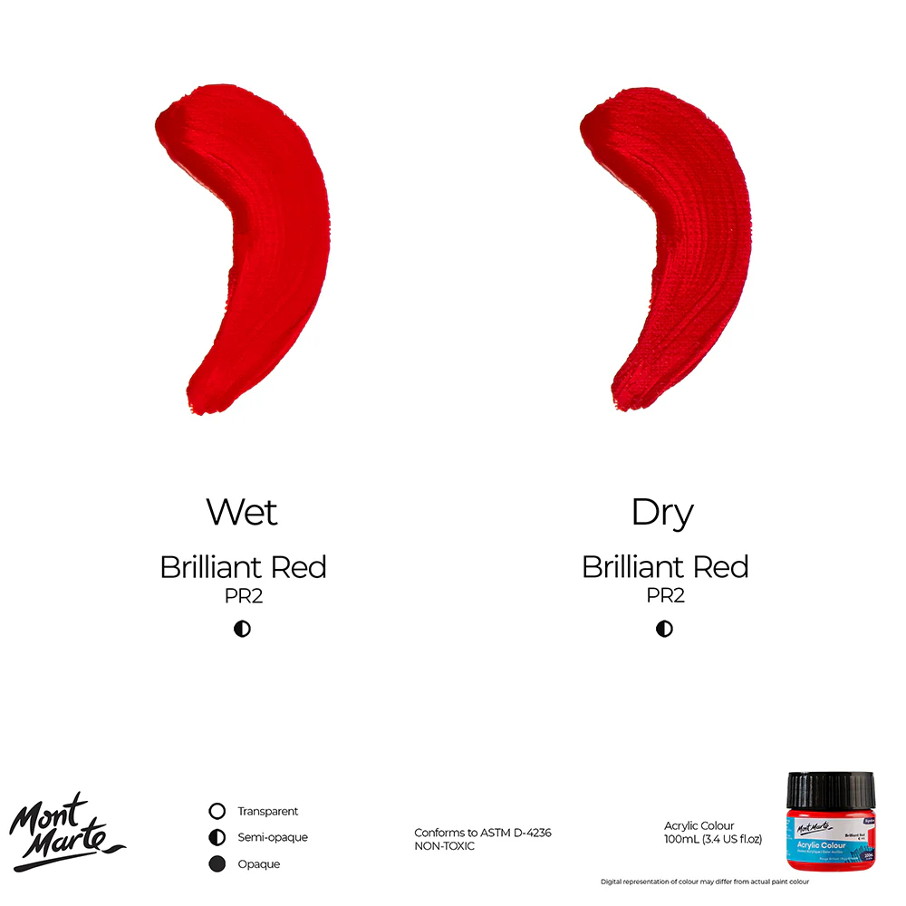 Acrylic Colour Paint Signature 100ml (3.4 US fl.oz) - Brilliant Red - Image 9