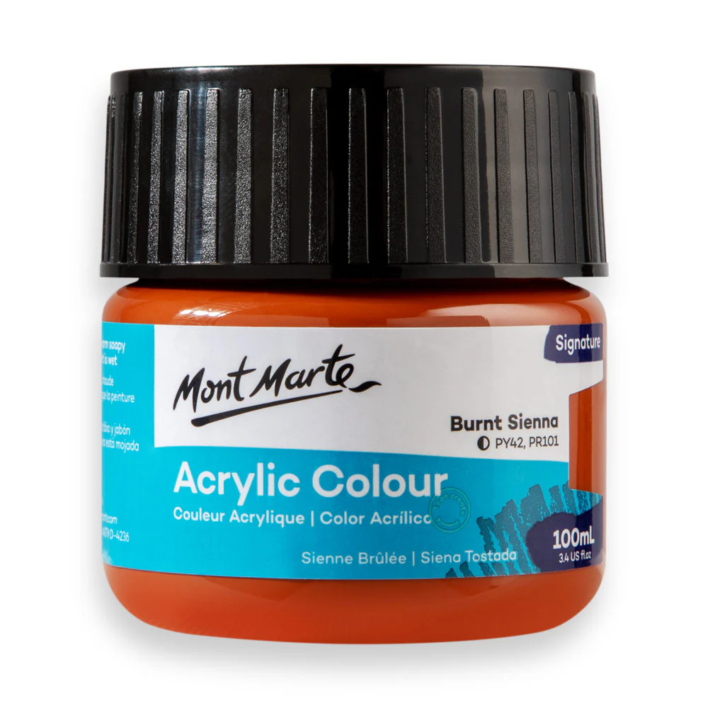 Acrylic Colour Paint Signature 100ml (3.4 US fl.oz) - Burnt Sienna