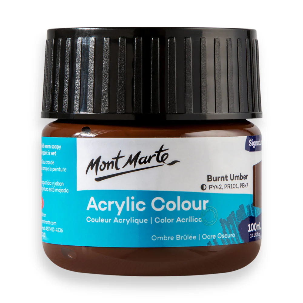 Acrylic Colour Paint Signature 100ml (3.4 US fl.oz) - Burnt Umber